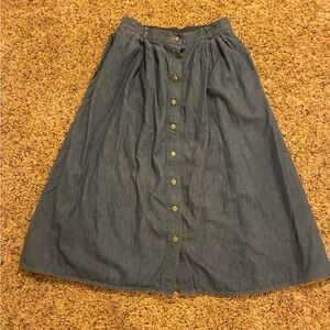 Koret city blues vintage  Blue Button-Front Maxi Skirt